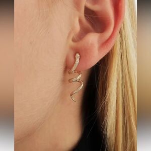 Gold Snake Earrings N1022